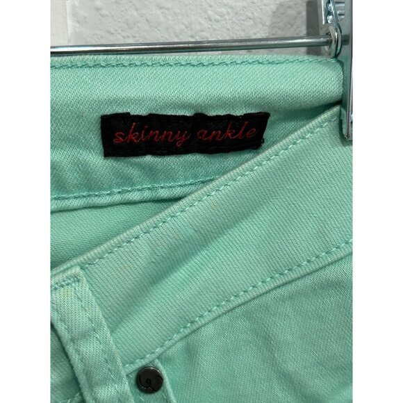 Earl Jean Womens Skinny Ankle Jeans Pants Mint Green Size 10 - Picture 6 of 10
